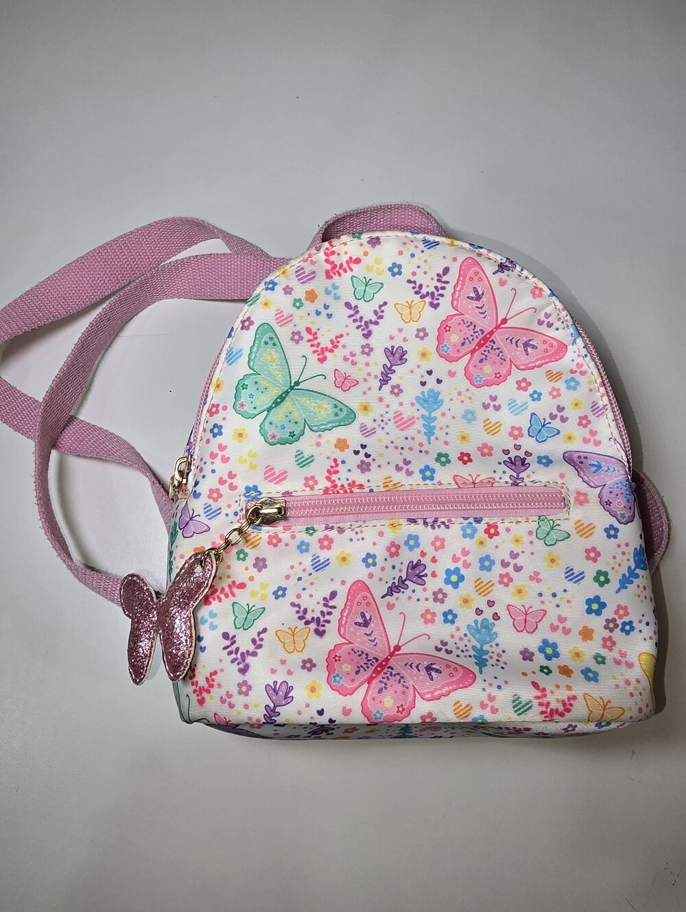 5/$30 Butterfly Print Mini Backpack - Pink